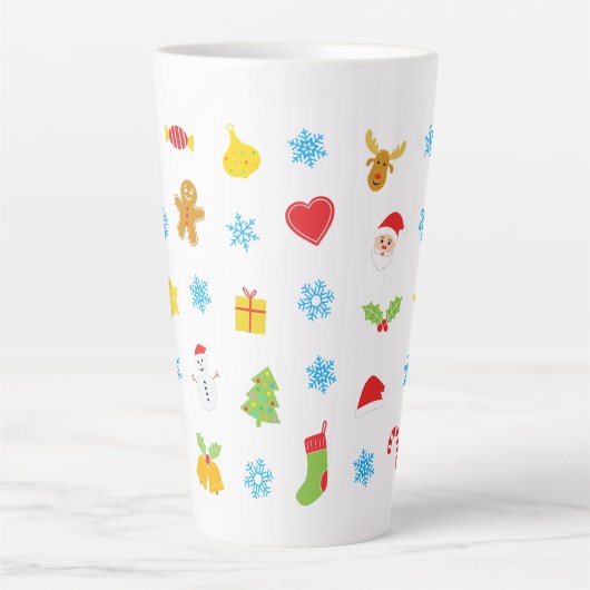 Niedliches Weihnachtsmuster Milchtasse (Vorderseite)