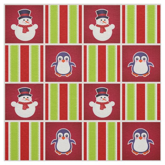 Niedliches Weihnachtsmuster mit Schneemännern und Stoff (Muster)