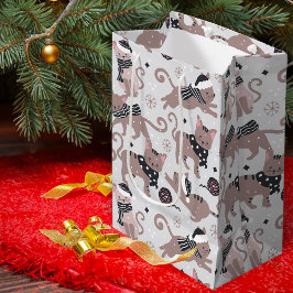 Niedliches Weihnachtsmuster Mittlere Geschenktüte