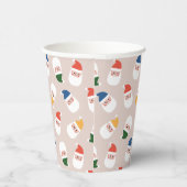 Niedliches Weihnachtsmuster Pappbecher (Rechts)