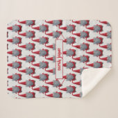 Niedliches Weihnachtsmuster Personalisierte Kinder Sherpadecke (Vorderseite (Horizontal))