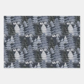 Niedliches Weihnachtsmuster Pinguin Illustration K Geschenkpapier Set (Vorderseite 3)