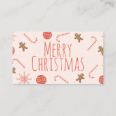 Niedliches Weihnachtsmuster Platzkarte (Rückseite)