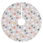 Niedliches Weihnachtsmuster Polyester Weihnachtsbaumdecke (Vorderseite)