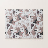Niedliches Weihnachtsmuster Puzzle (Horizontal)