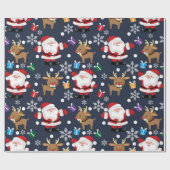 Niedliches Weihnachtsmuster/Rudolph Weihnachtsmust Geschenkpapier (Flach)