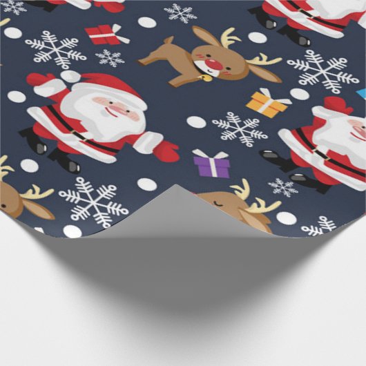 Niedliches Weihnachtsmuster/Rudolph Weihnachtsmust Geschenkpapier (Ecke)