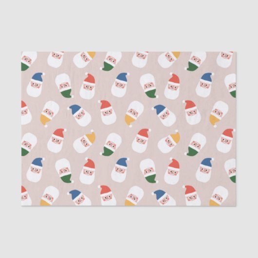Niedliches Weihnachtsmuster Seidenpapier (Vorderseite)