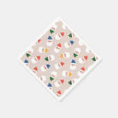 Niedliches Weihnachtsmuster Serviette (Ecke)