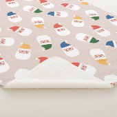 Niedliches Weihnachtsmuster Sherpadecke (3/4)