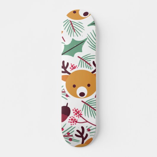 Niedliches Weihnachtsmuster Skateboard (Vorne)