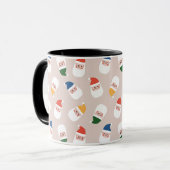 Niedliches Weihnachtsmuster Tasse (Vorderseite Links)