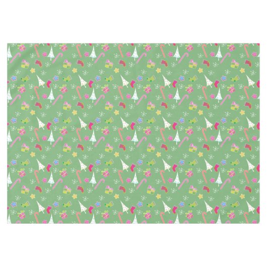 niedliches Weihnachtsmuster Tischdecke (Vorderseite (Horizontal))