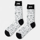 Niedliches Weihnachtsmuster Weihnachten Weihnachts Socken (Linkes Detail)