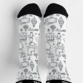 Niedliches Weihnachtsmuster Weihnachten Weihnachts Socken (Oben)