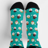 Niedliches Weihnachtsmuster Winter Snowman Cartoon Socken (Oben)