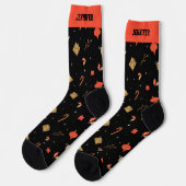 Niedliches Weihnachtsmuster Winterurlaub Personali Socken (Linkes Detail)