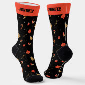 Niedliches Weihnachtsmuster Winterurlaub Personali Socken (Gewinkelt)