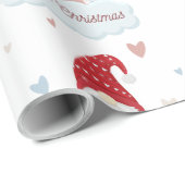 Niedliches Weihnachtsnorchel mit Regenbogen Geschenkpapier (Rolleneckpunkt)