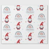 Niedliches Weihnachtsnorchel mit Regenbogen Geschenkpapier (Flach)