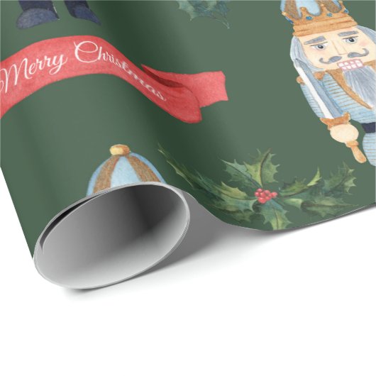Niedliches WeihnachtsNutcracker-Muster Geschenkpapier (Rolleneckpunkt)