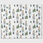 Niedliches WeihnachtsNutcracker-Muster Geschenkpapier (Flach)