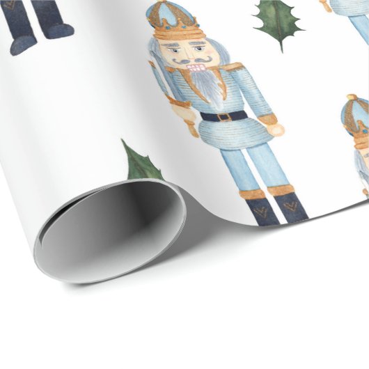 Niedliches WeihnachtsNutcracker-Muster Geschenkpapier (Rolleneckpunkt)