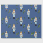 Niedliches WeihnachtsNutcracker-Muster Geschenkpapier (Flach)