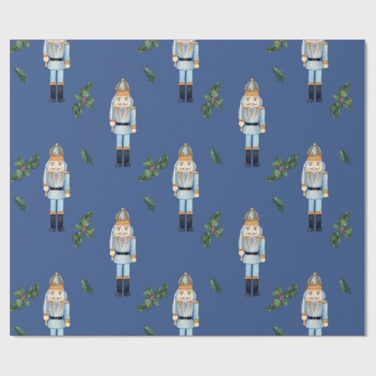 Niedliches WeihnachtsNutcracker-Muster Geschenkpapier (Flach)