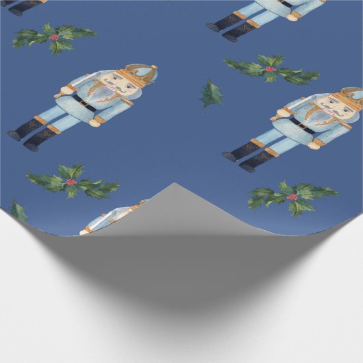 Niedliches WeihnachtsNutcracker-Muster Geschenkpapier (Ecke)
