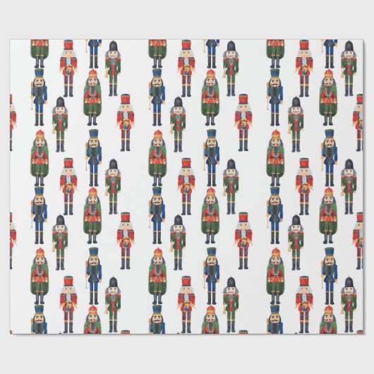 Niedliches WeihnachtsNutcracker-Muster Geschenkpapier (Flach)