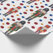 Niedliches WeihnachtsNutcracker-Muster Geschenkpapier (Ecke)