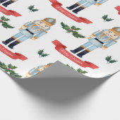Niedliches WeihnachtsNutcracker-Muster Geschenkpapier (Ecke)