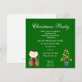 Niedliches WeihnachtsParty Einladung-mit Zitat Einladung (Vorne/Hinten)