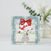 NIEDLICHES WeihnachtsParty Holida Einladung (Stehend Vorderseite)