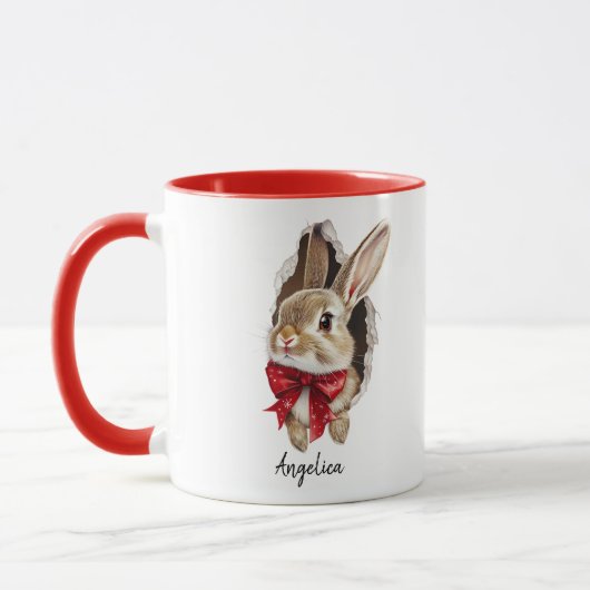Niedliches Weihnachtspenchen Custom Tasse (Links)