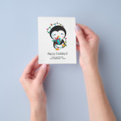 Niedliches Weihnachtspenguin Happy Holidays Foto Flyer (Gruppe)