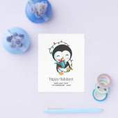 Niedliches Weihnachtspenguin Happy Holidays Foto Flyer (Einzeln)