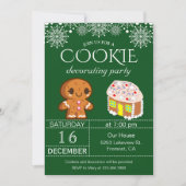 Niedliches Weihnachtsplätzchen, das Party Einladung (Vorderseite)