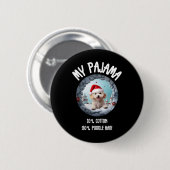 Niedliches Weihnachtspoodle - Funny Dog Design für Button (Vorne & Hinten)