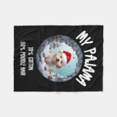 Niedliches Weihnachtspoodle - Funny Dog Design für Fleecedecke (Vorderseite (Horizontal))