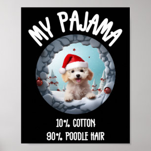 Niedliches Weihnachtspoodle - Funny Dog Design für Poster