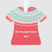 Niedliches Weihnachtspulli Ornament (Vorderseite)