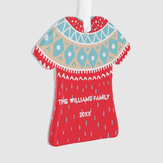 Niedliches Weihnachtspulli Ornament (Vorderseite)