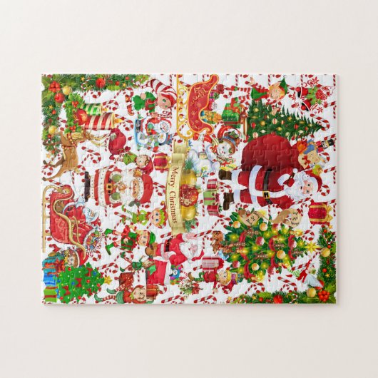 Niedliches Weihnachtspuzzle kannst du die Maus fin Puzzle (Horizontal)