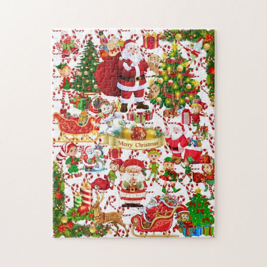 Niedliches Weihnachtspuzzle kannst du die Maus fin Puzzle (Vertikal)