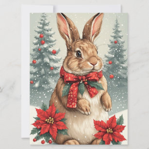 Niedliches WeihnachtsRabbit Feiertagskarte