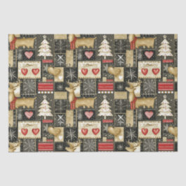 Niedliches Weihnachtsrentiermuster Seidenpapier