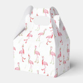 Niedliches Weihnachtsrosa Flamingo-Muster Geschenkschachtel (Rückseite)