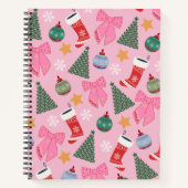 Niedliches Weihnachtsrosa Notizblock (Vorderseite)